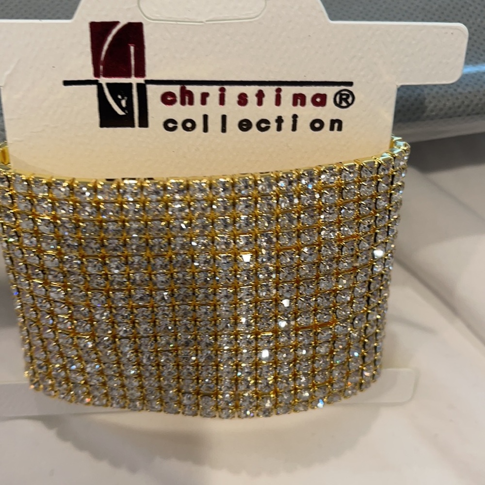 Women gold rhinestone cuff brand new - Picture 6 of 7